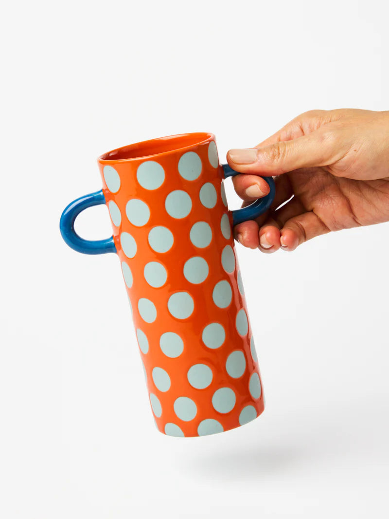 Griffe Blue Red Spot Bud Vase-Little Fish Co.