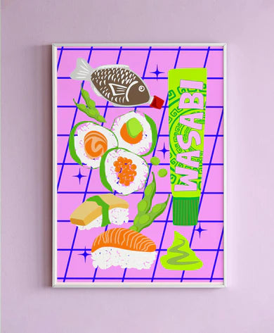 Geometric Sushi wall print-Top 30 Art-Little Fish Co.