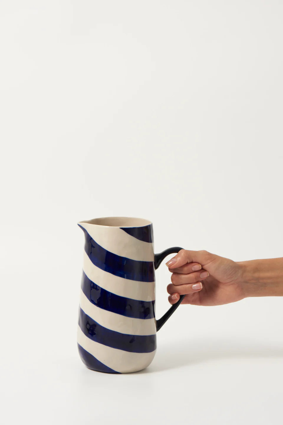 Cabana Stripe Jug Blue-Little Fish Co.