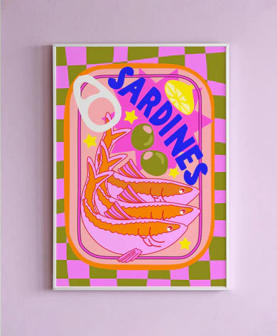 Retro sardines Tin wall print-Top 30 Art-Little Fish Co.