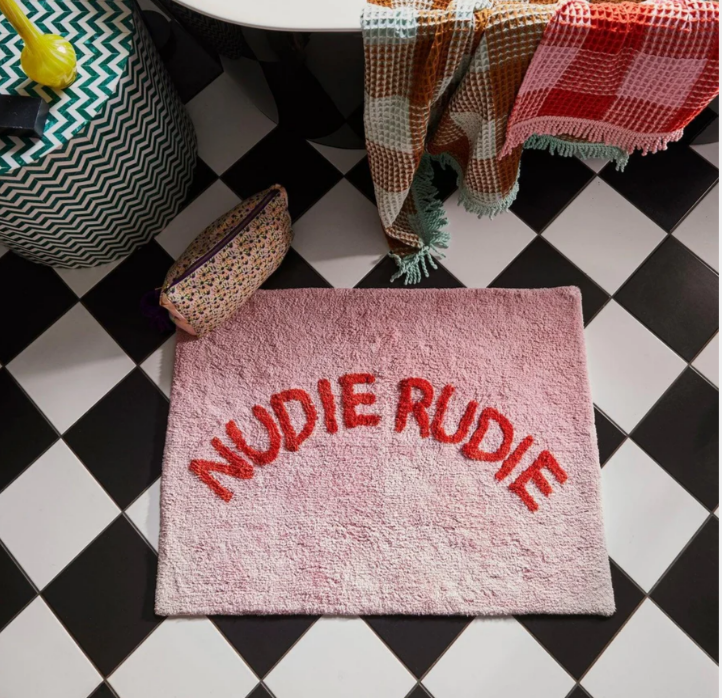 Nudie Bath Mat - Pink/Red-Fun-Little Fish Co.