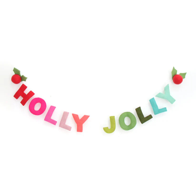 Holly Jolly Felt Garland-Fun-Little Fish Co.