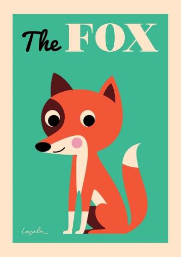 Fox Leopard Poster-Art-Little Fish Co.