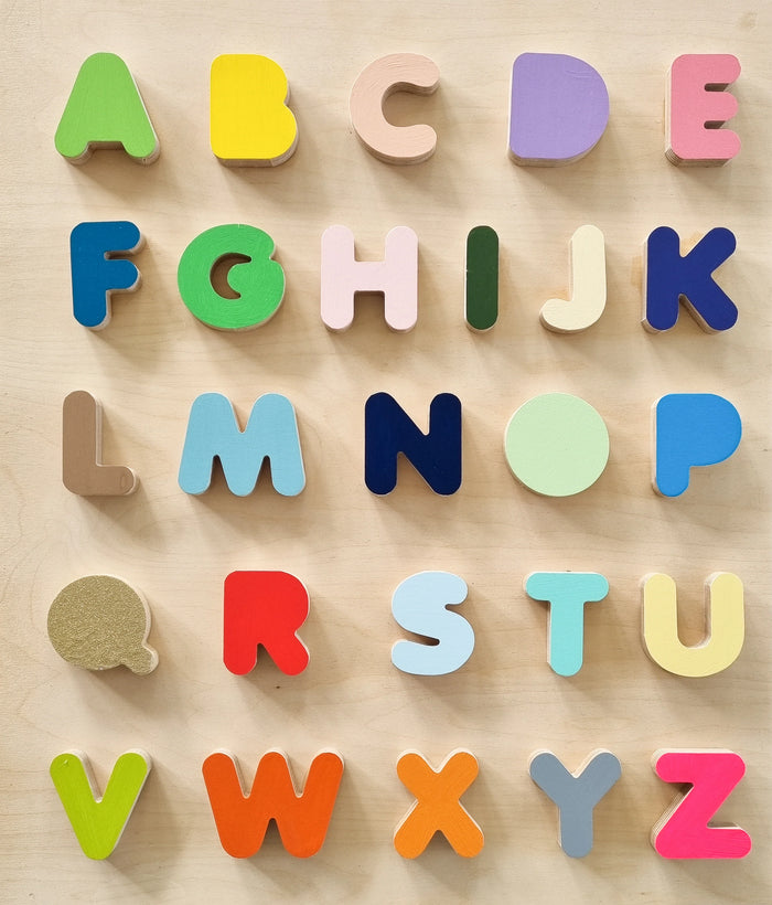Hooks + wooden letters