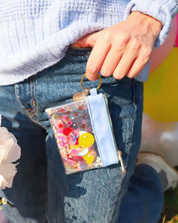 Confetti mini wallet keychain-Little Fish Co.