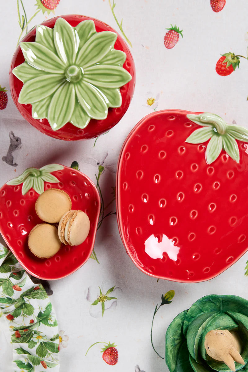 Large Red Strawberry Plate-Top 30 Decor-Little Fish Co.