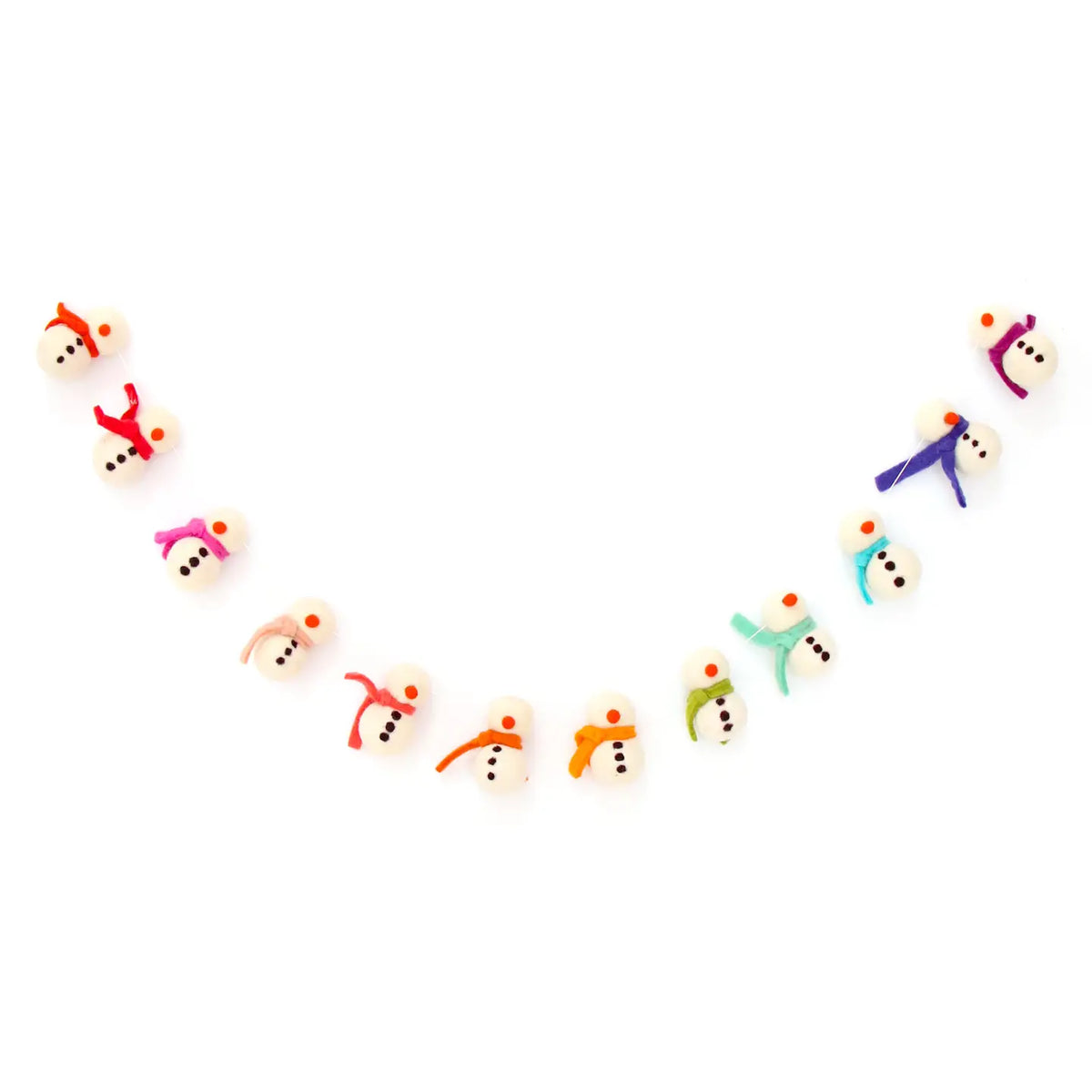 Snowman felt garland