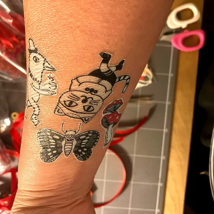 Cats | Glow in the Dark Temporary Tattoos-Little Fish Co.