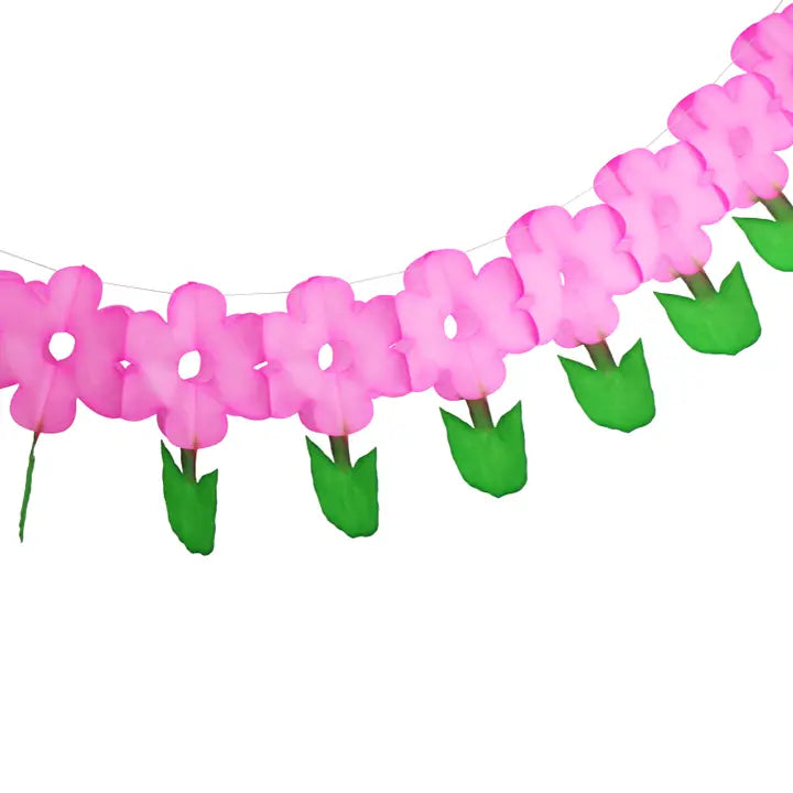 Paper Dreams Flower Garland 3m Bright Pink-Fun-Little Fish Co.