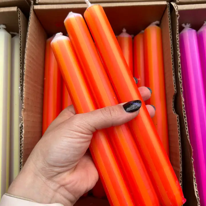 Pinstripe candle - selected colours-Top 30 Party-Little Fish Co.