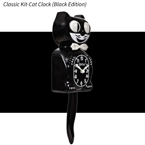 Classic Black Kit Cat Clock