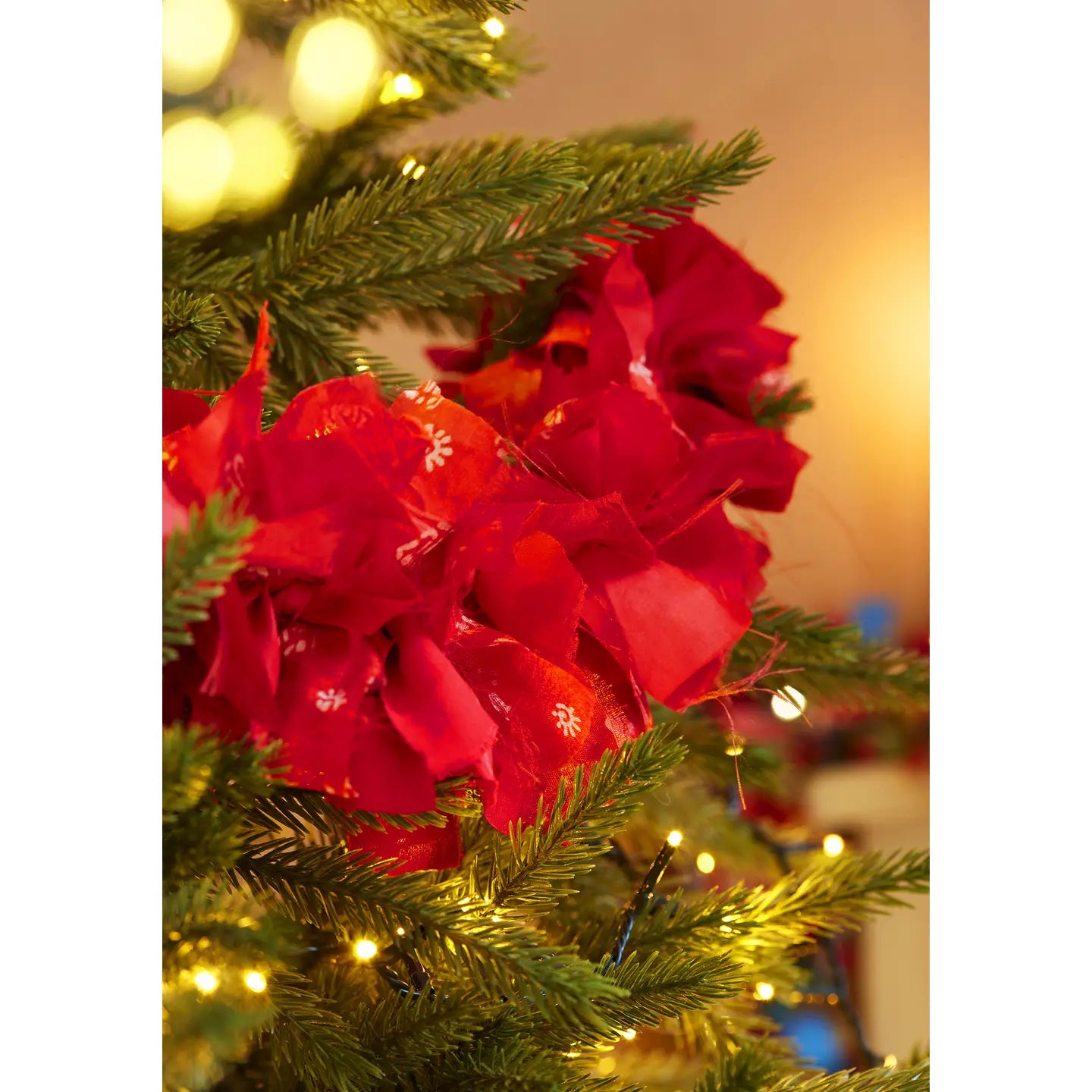 Recycled Sari Eco Tinsel / Garland - Red