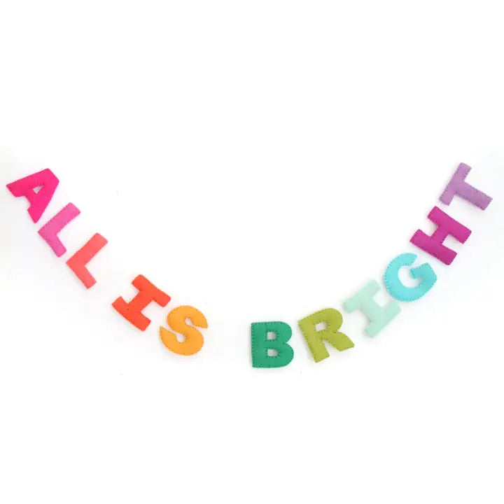 All is bright felt garland