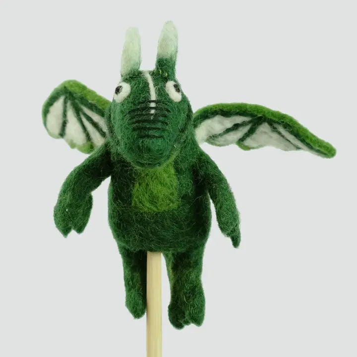 Green Dragon Finger Puppet-Little Fish Co.