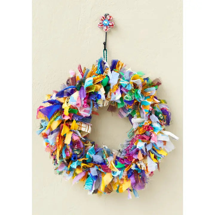 Recycled Sari Wreath-Little Fish Co.