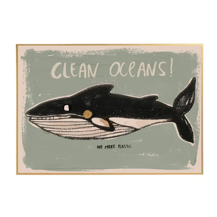 Clean Oceans Poster 50cm x 70cm-Little Fish Co.