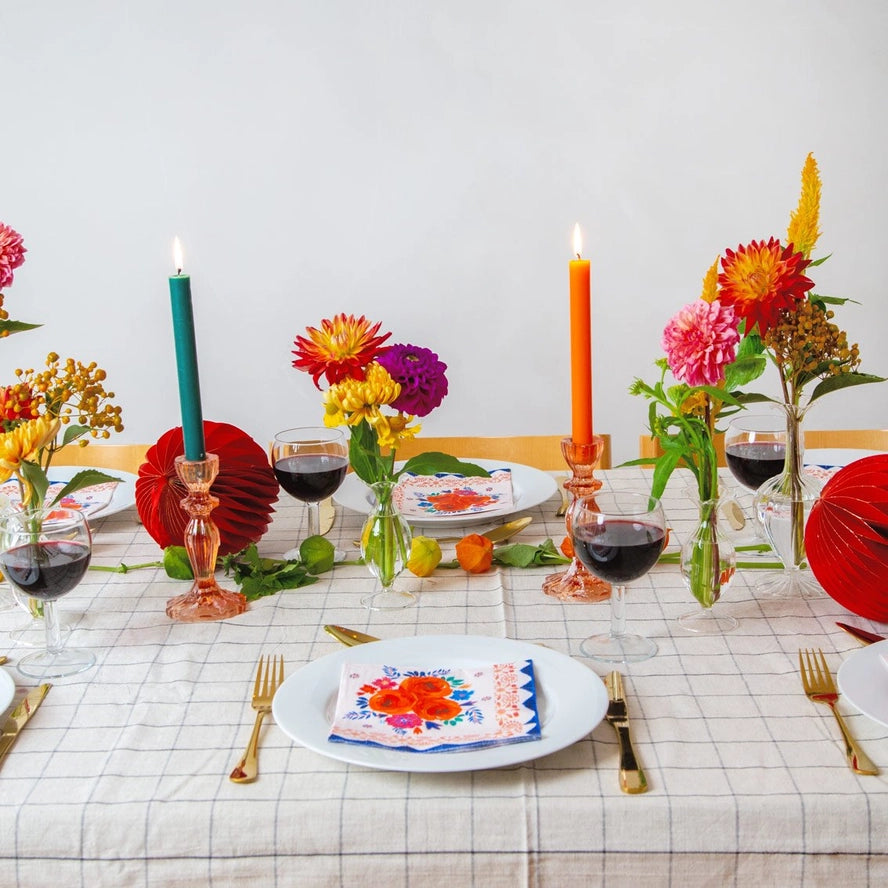 Orange Glass candle holder-Top 30 Christmas-Little Fish Co.