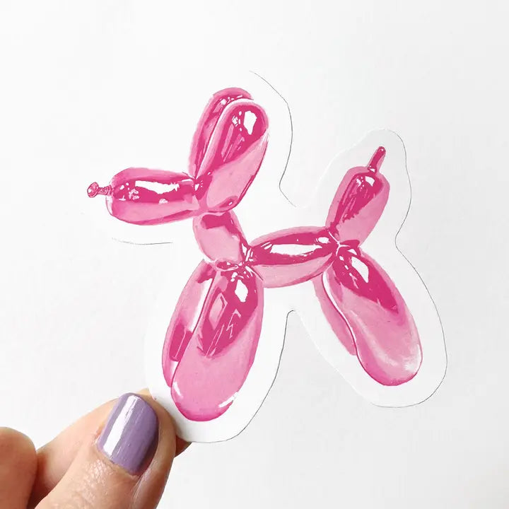 Balloon Dog Sticker in pink-New Arrivals 2025-Little Fish Co.