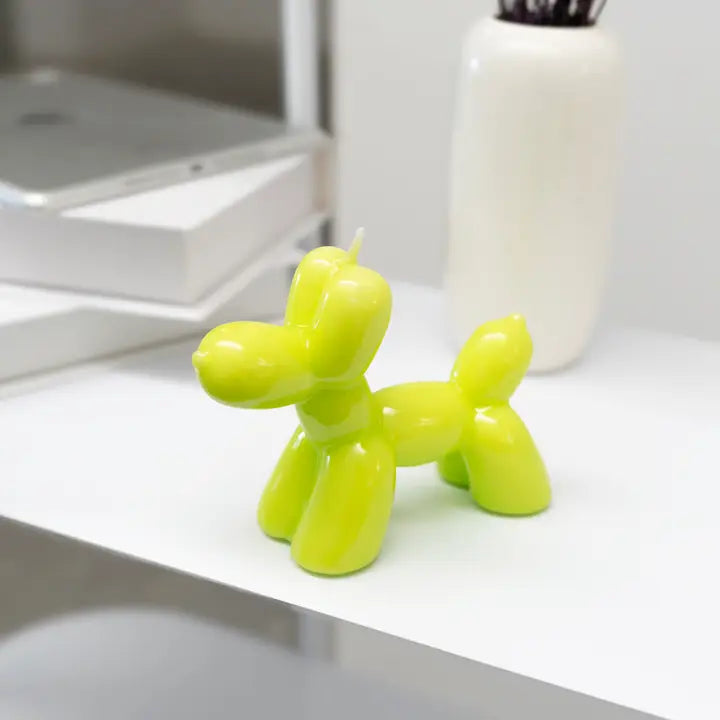 Lime Balloon dog Candle-Top 30 Party-Little Fish Co.