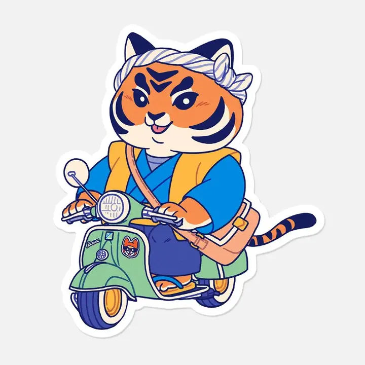 Brioche Vespa vinyl sticker-Top 30 Stationary-Little Fish Co.