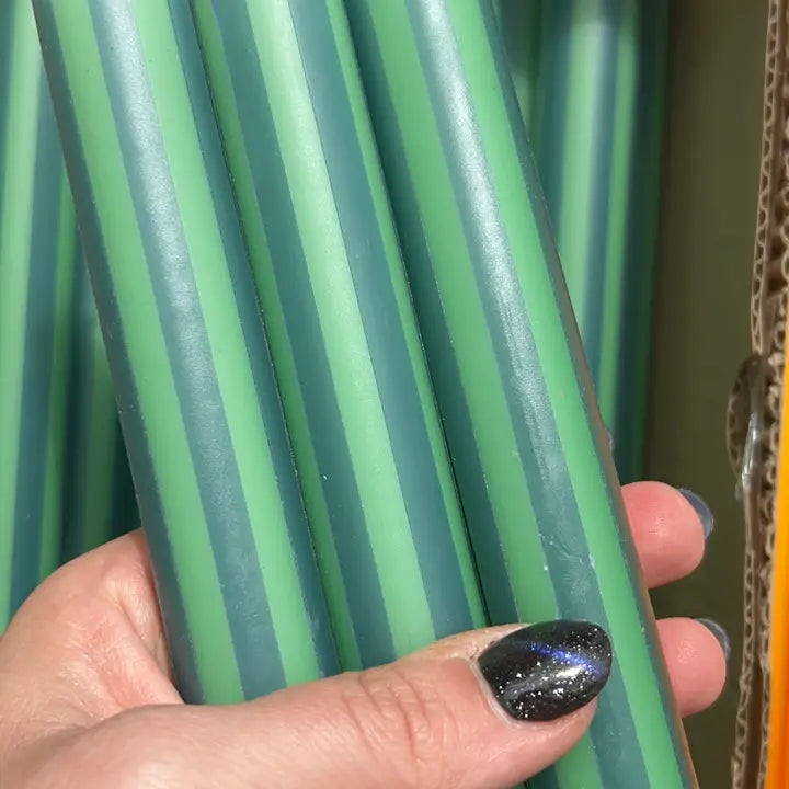 Pinstripe candle - selected colours-Top 30 Party-Little Fish Co.