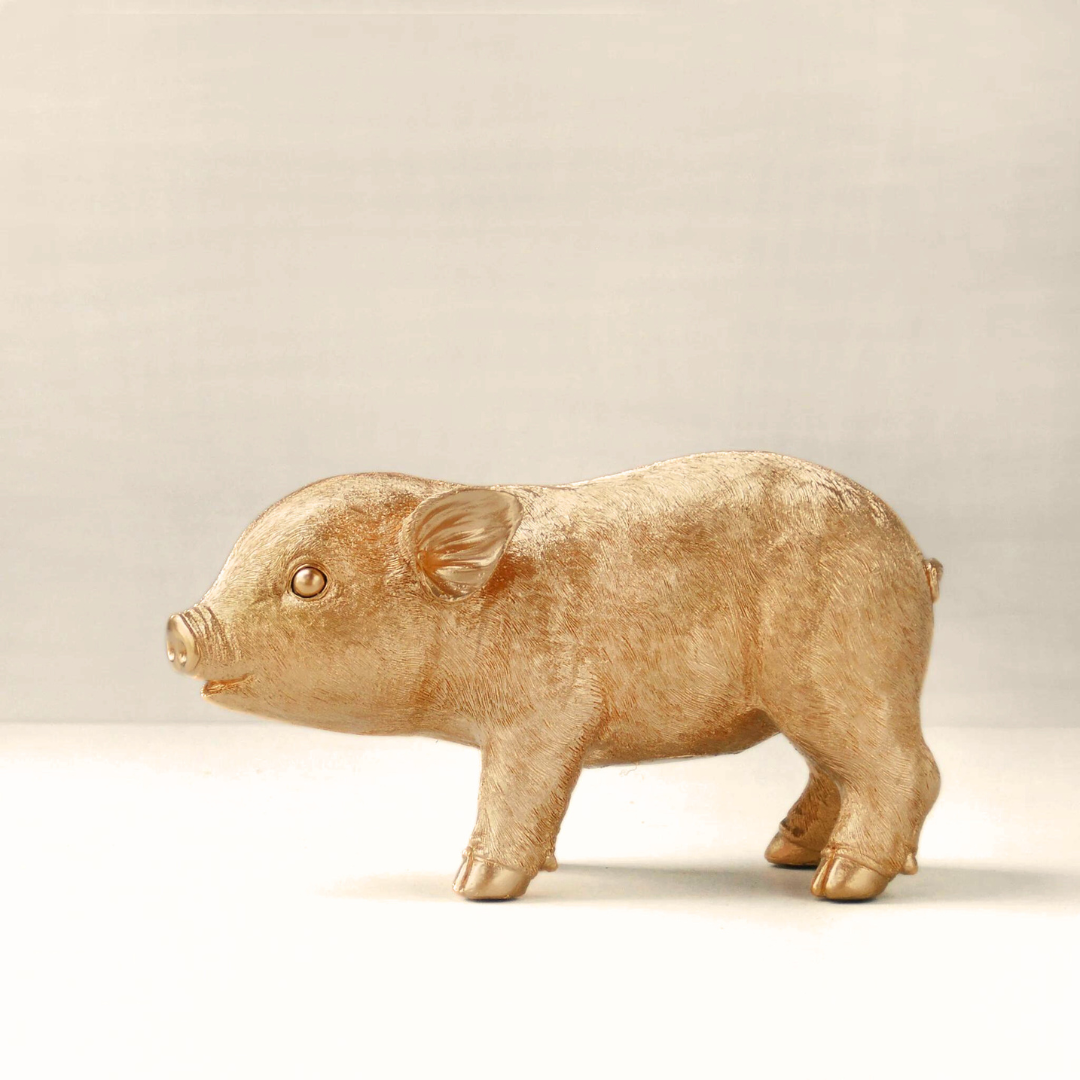 Pig Money Box - Gold-Little Fish Co.