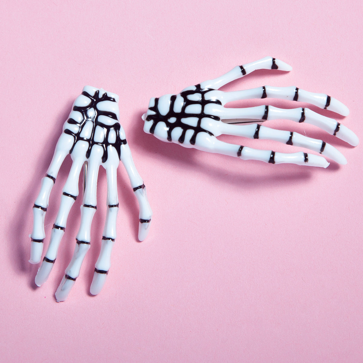 Halloween Hair Clip - white Skeleton hands x 2-Fashion-Little Fish Co.