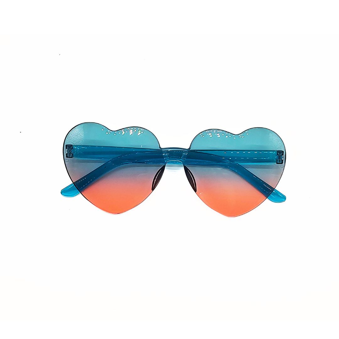 Kids heart fashion glasses Teal Pink-Little Fish Co.