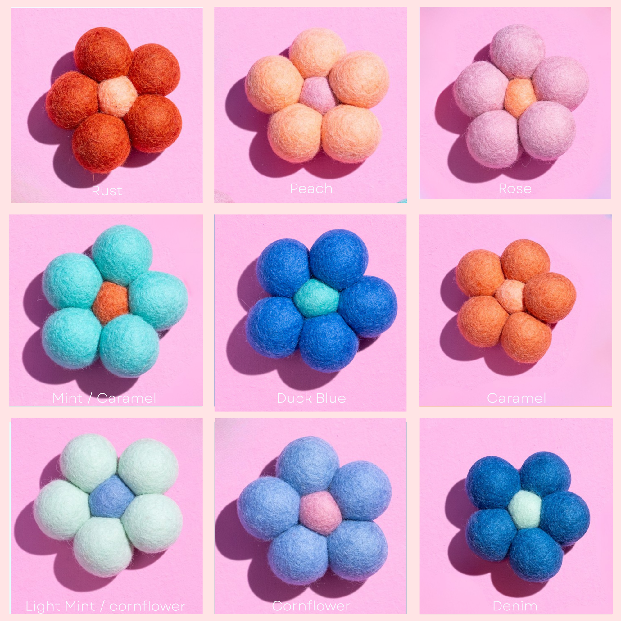 Fair Trade Handmade Felt Flowers (Large)-Little Fish Co.