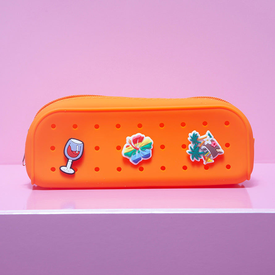 Holey Moley Pencil Case - Orange-New Arrivals-Little Fish Co.