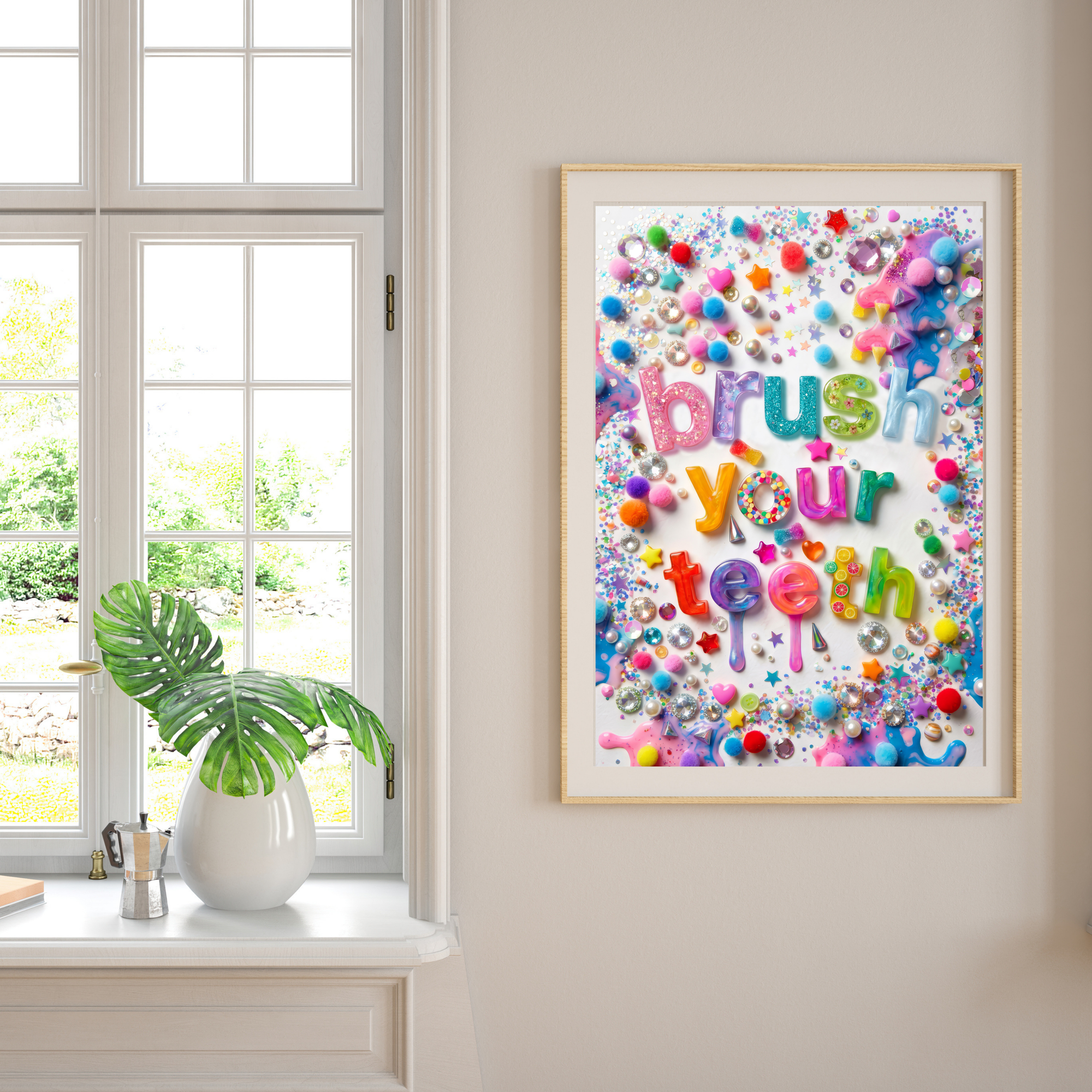 Brush Your Teeth Collage Print-Top 30 Art-Little Fish Co.