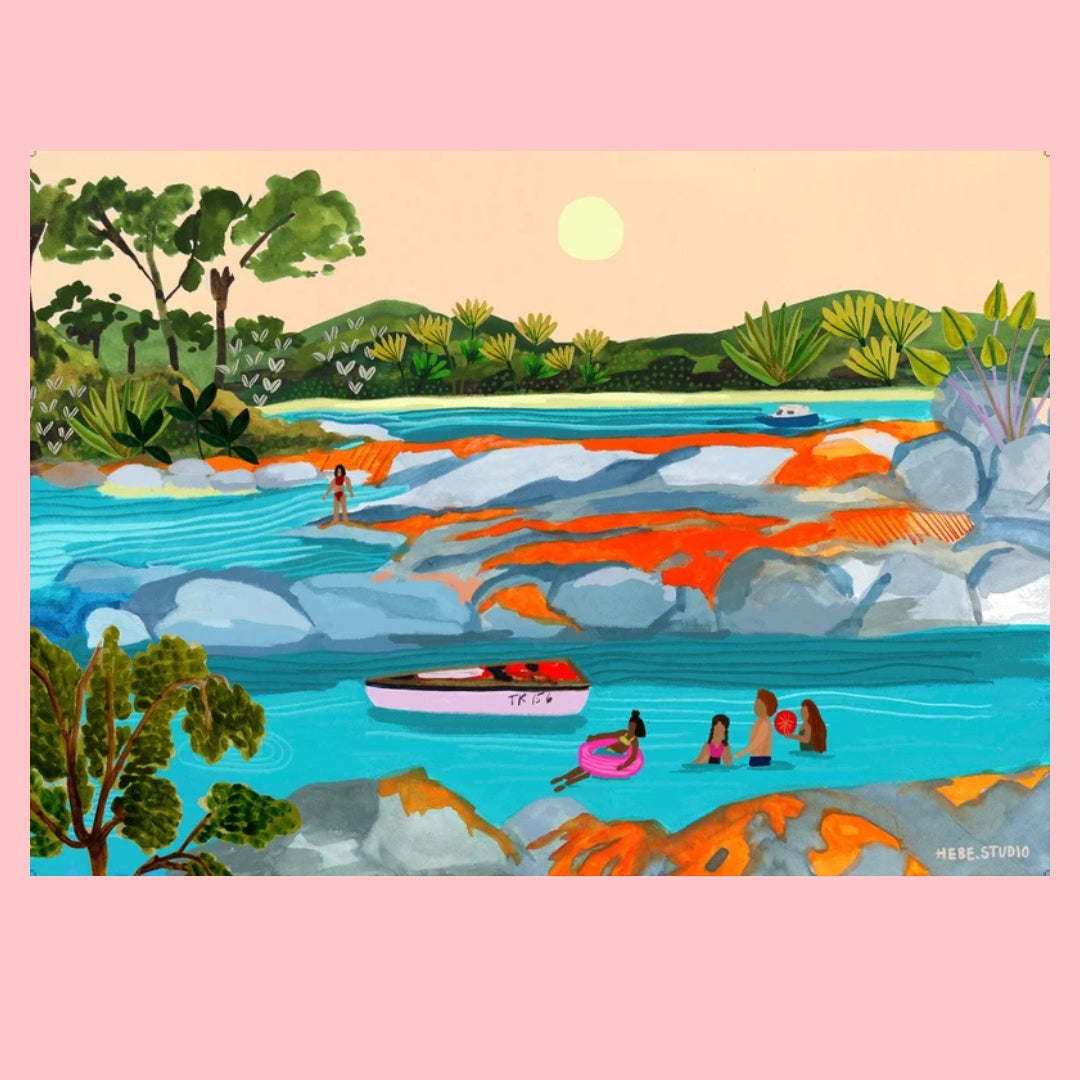 Bay of fires illustration