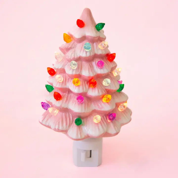 Vintage tree night light - pink-Top 30 Christmas-Little Fish Co.