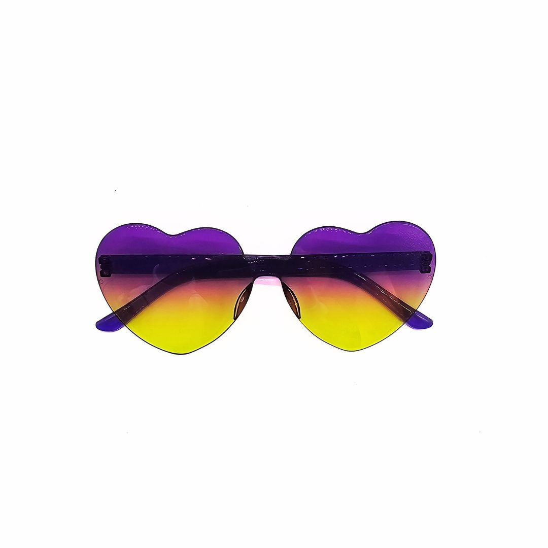 Kids heart fashion glasses Purple Yellow-Little Fish Co.