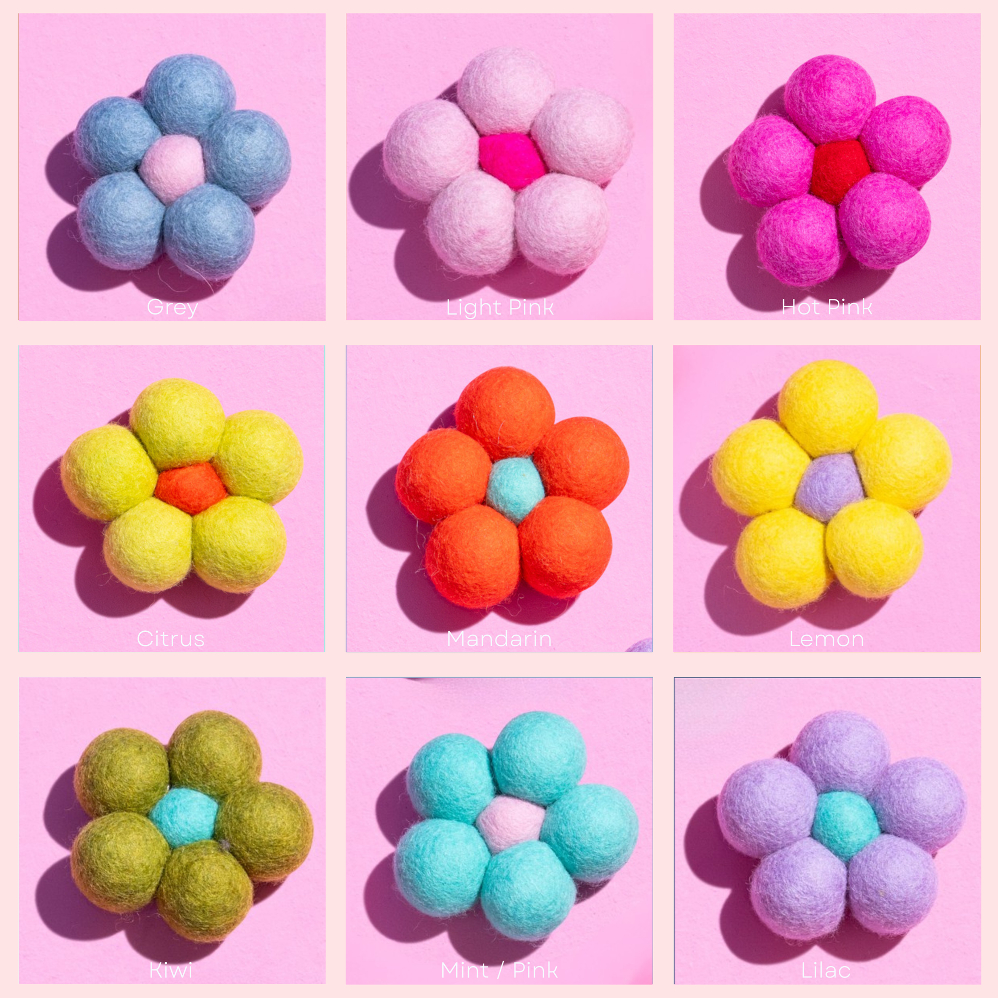 Fair Trade Handmade Felt Flowers (Large)-Little Fish Co.