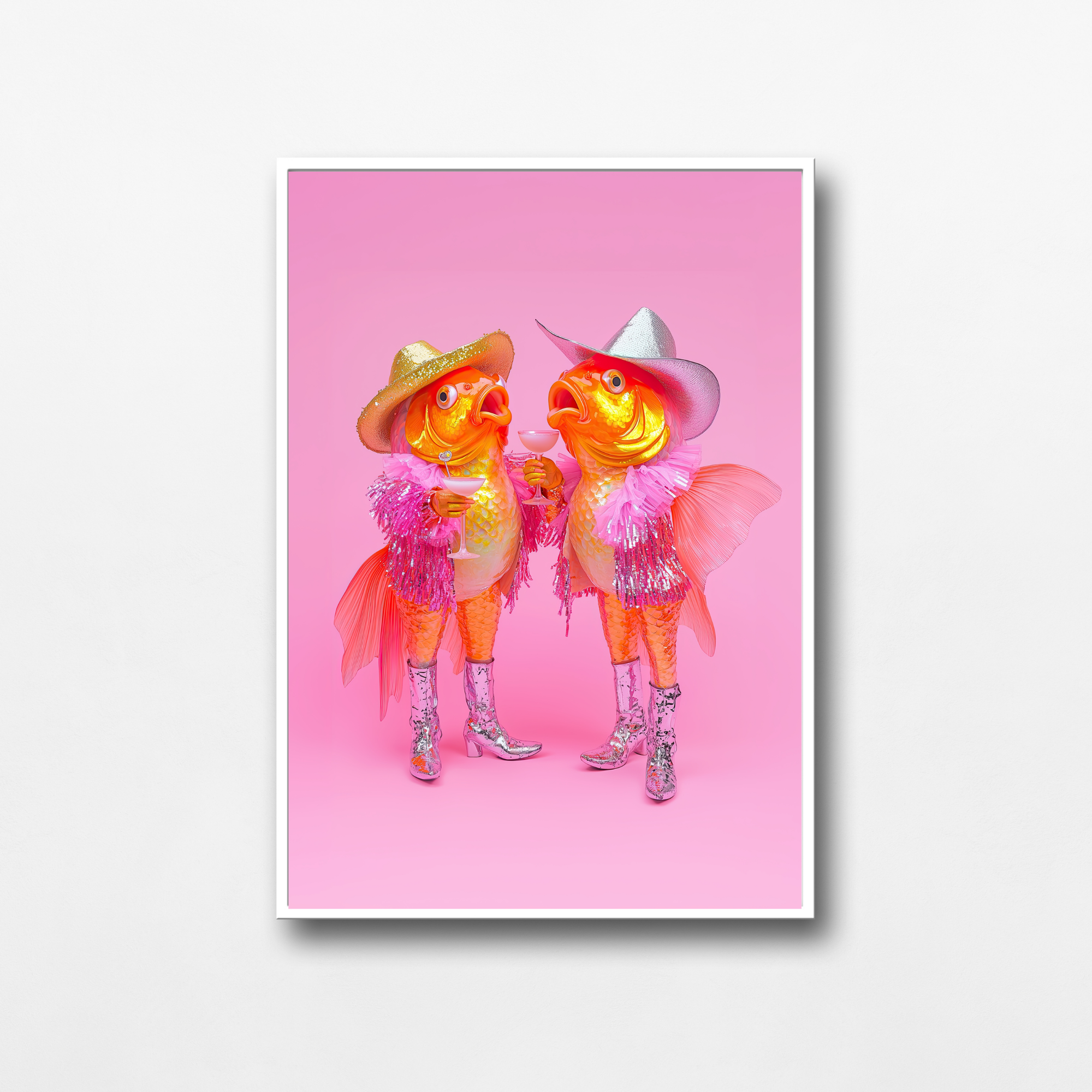 Fishy Sister with Cosmo's Silver Hat-Top 30 Art-Little Fish Co.