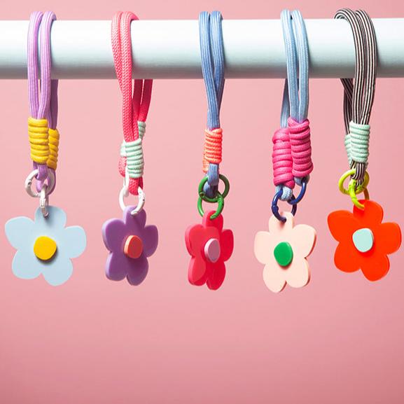 Bold Flora Key Rope -Hot orange / blue-New Arrivals-Little Fish Co.