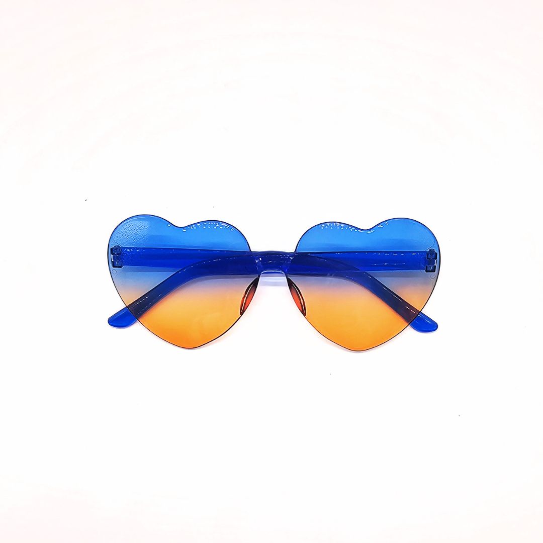 Kids heart fashion glasses Blue Orange-Little Fish Co.