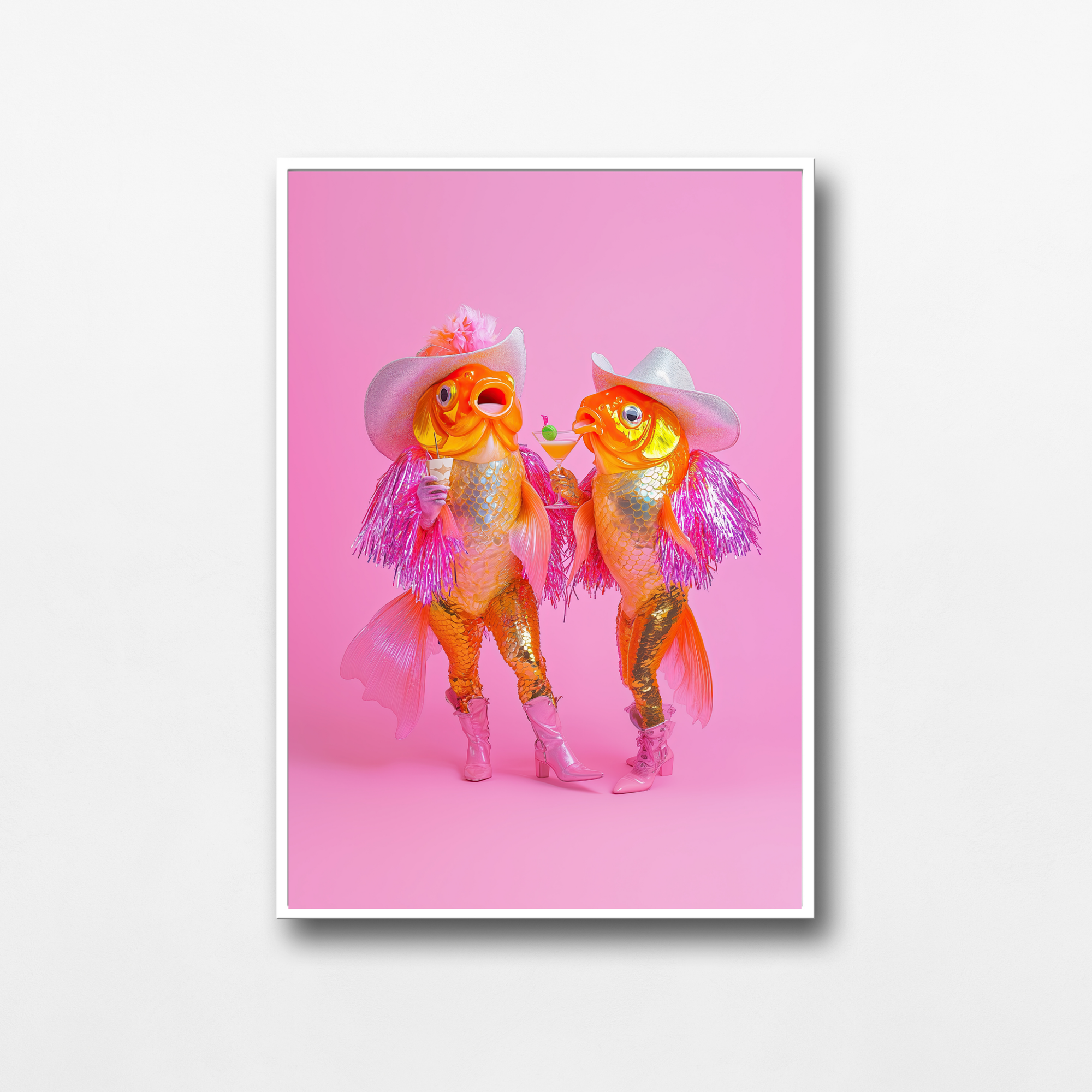Fishy Sister with Cosmo's Silver Hat-Top 30 Art-Little Fish Co.