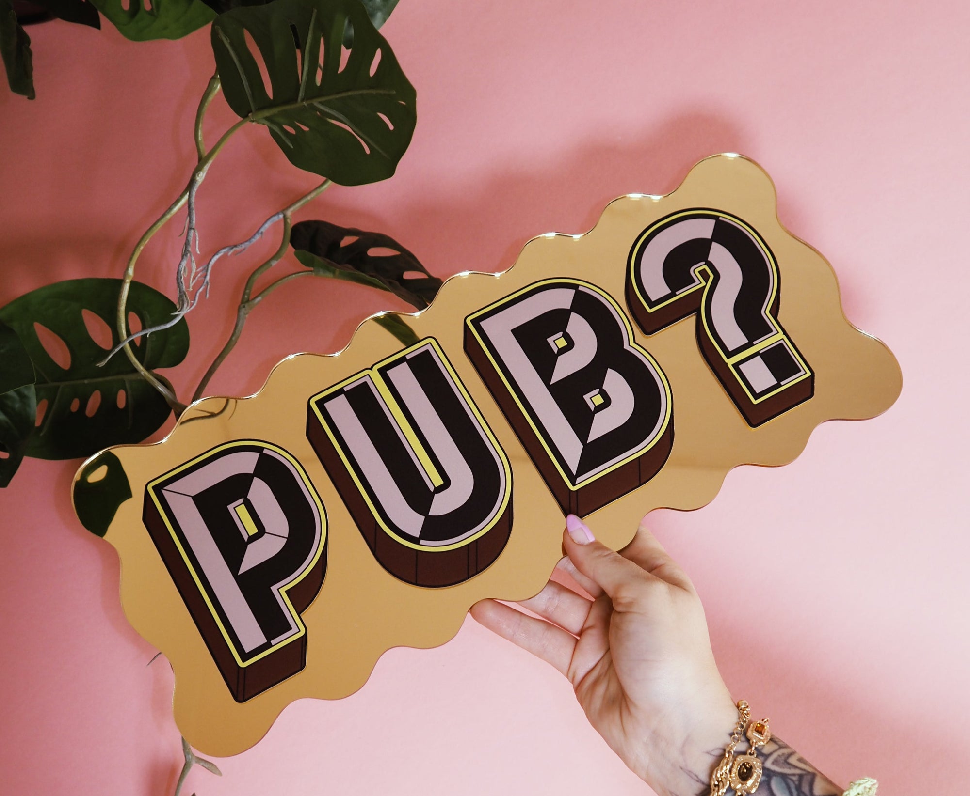 Pub? wavy gold gold-Little Fish Co.