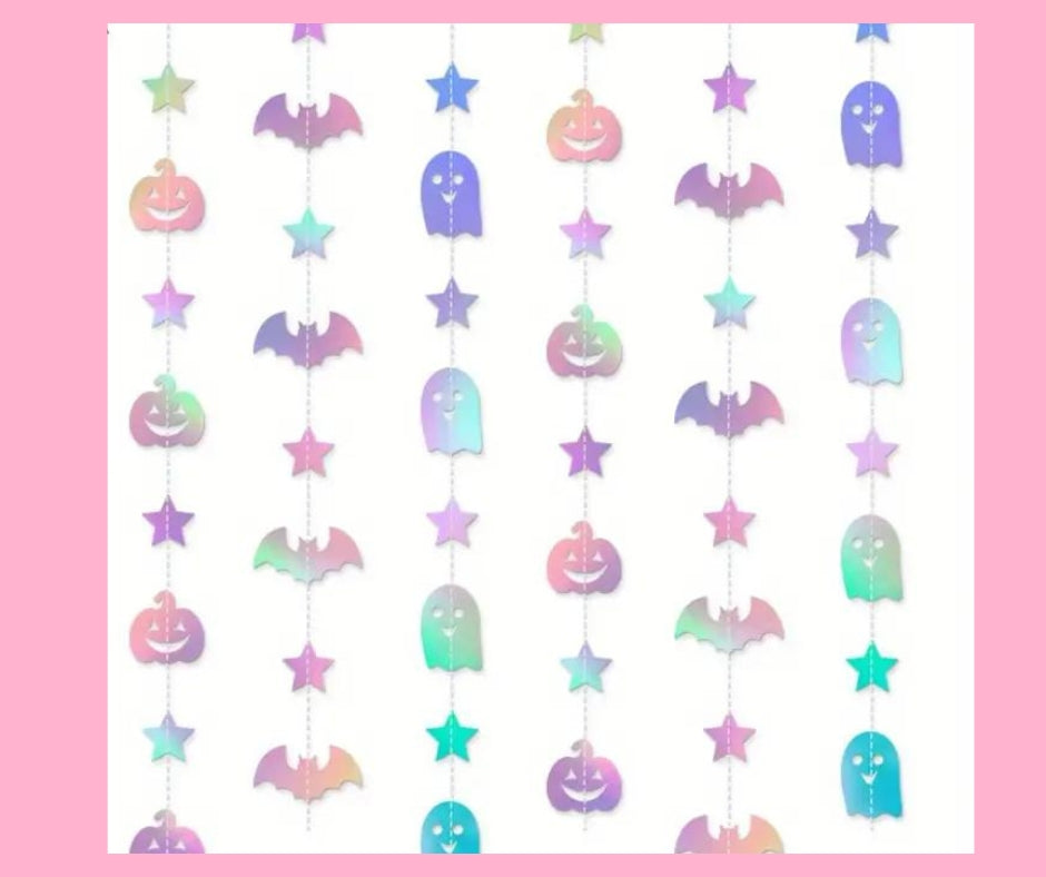 3 piece iridescent Halloween garland set-Fun-Little Fish Co.