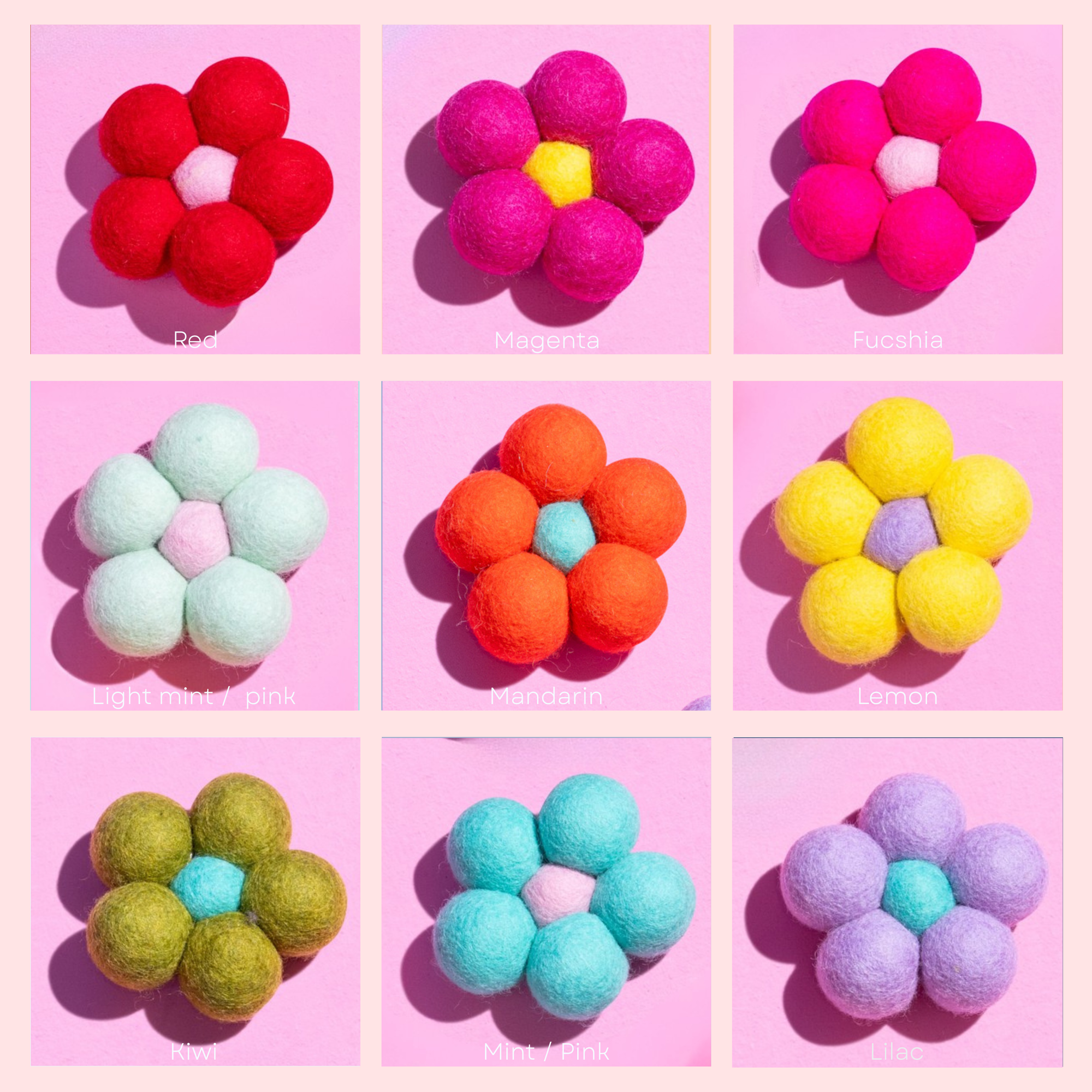 Fair Trade Handmade Felt Flowers (Large)-Little Fish Co.