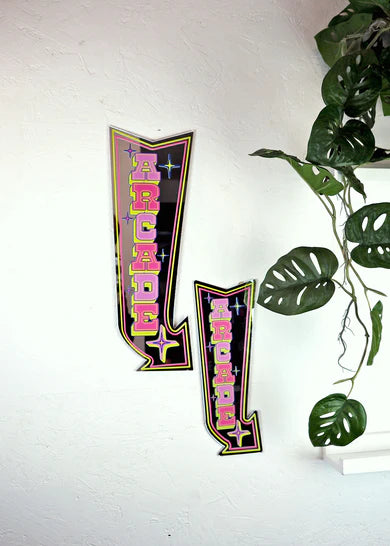 Retro Arcade Mirror small Green / Pink-New Arrivals 2025-Little Fish Co.