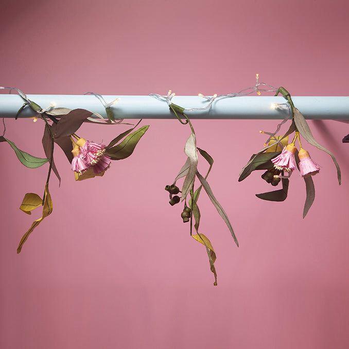 Eucalyptus Pink string light-Little Fish Co.