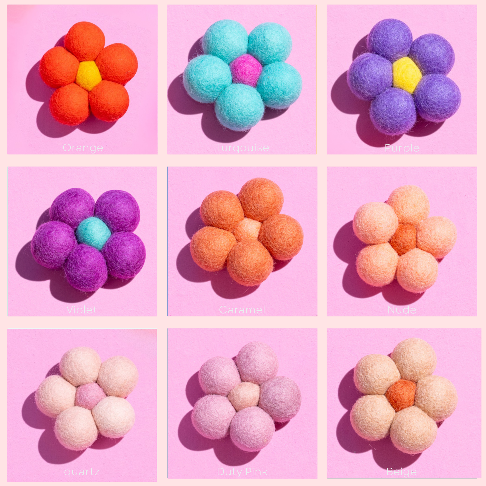 Fair Trade Handmade Felt Flowers (Large)-Little Fish Co.