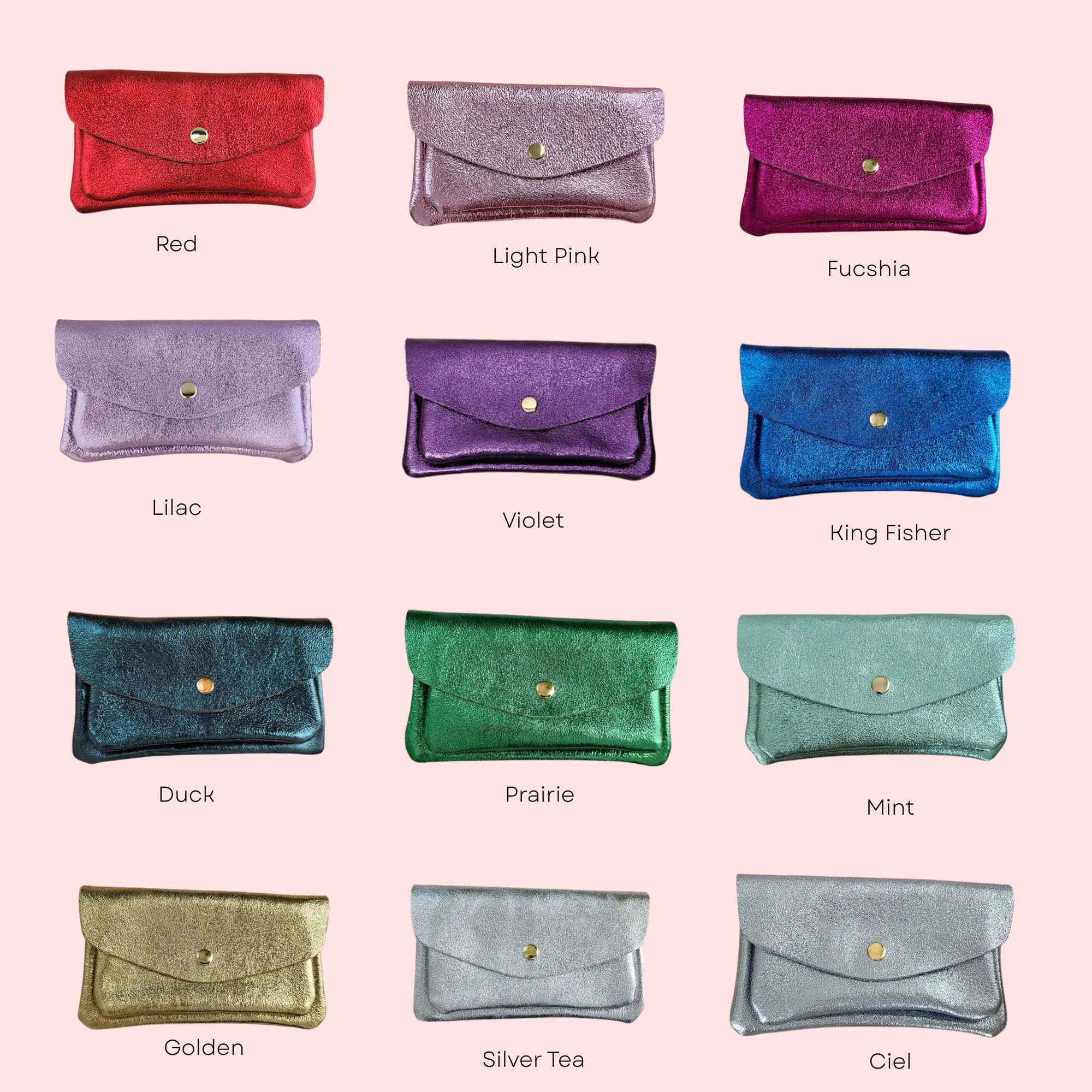 Metallic leather wallet - Duck-Little Fish Co.