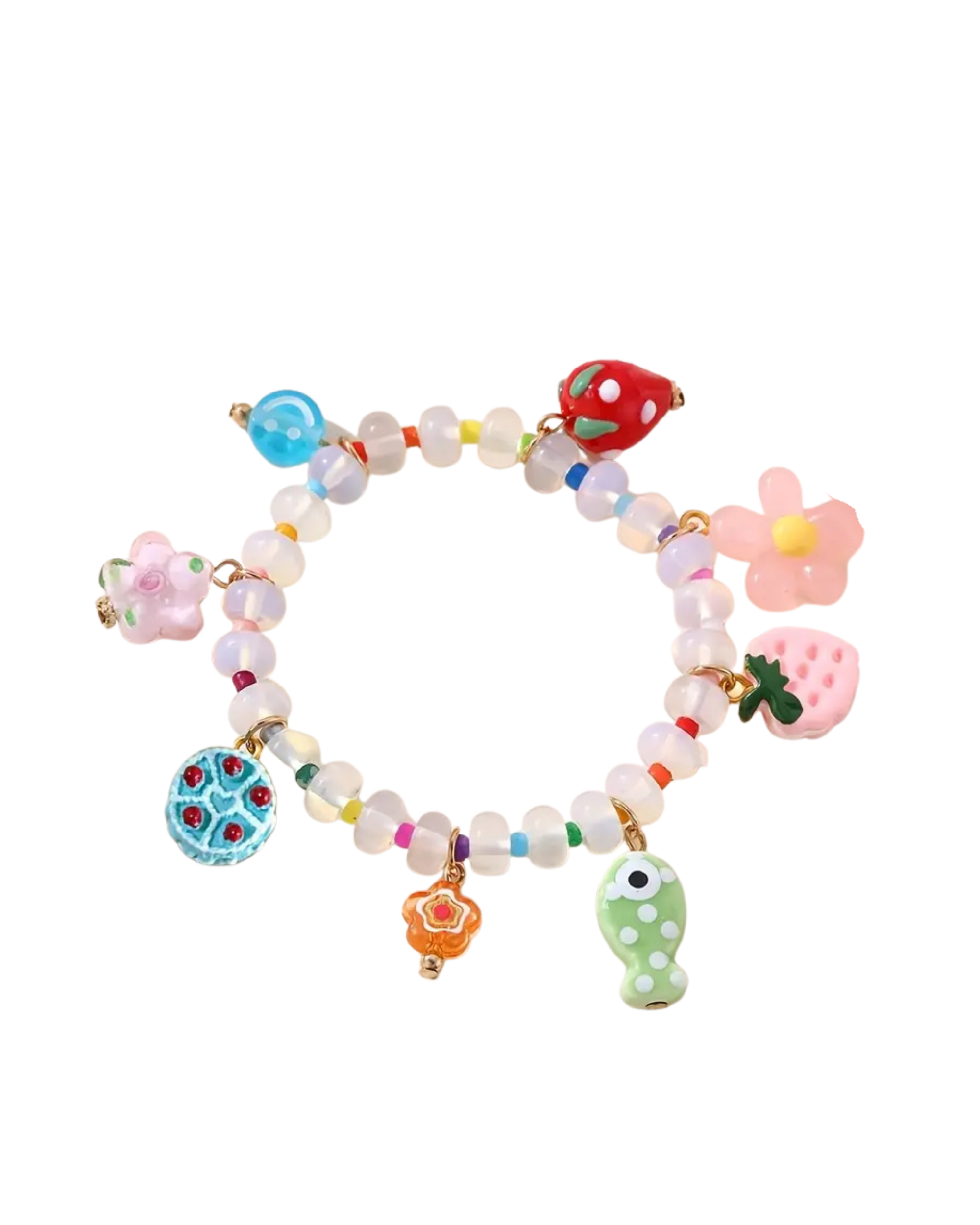 The " Charmer" Glass beaded charm bracelet - styles various