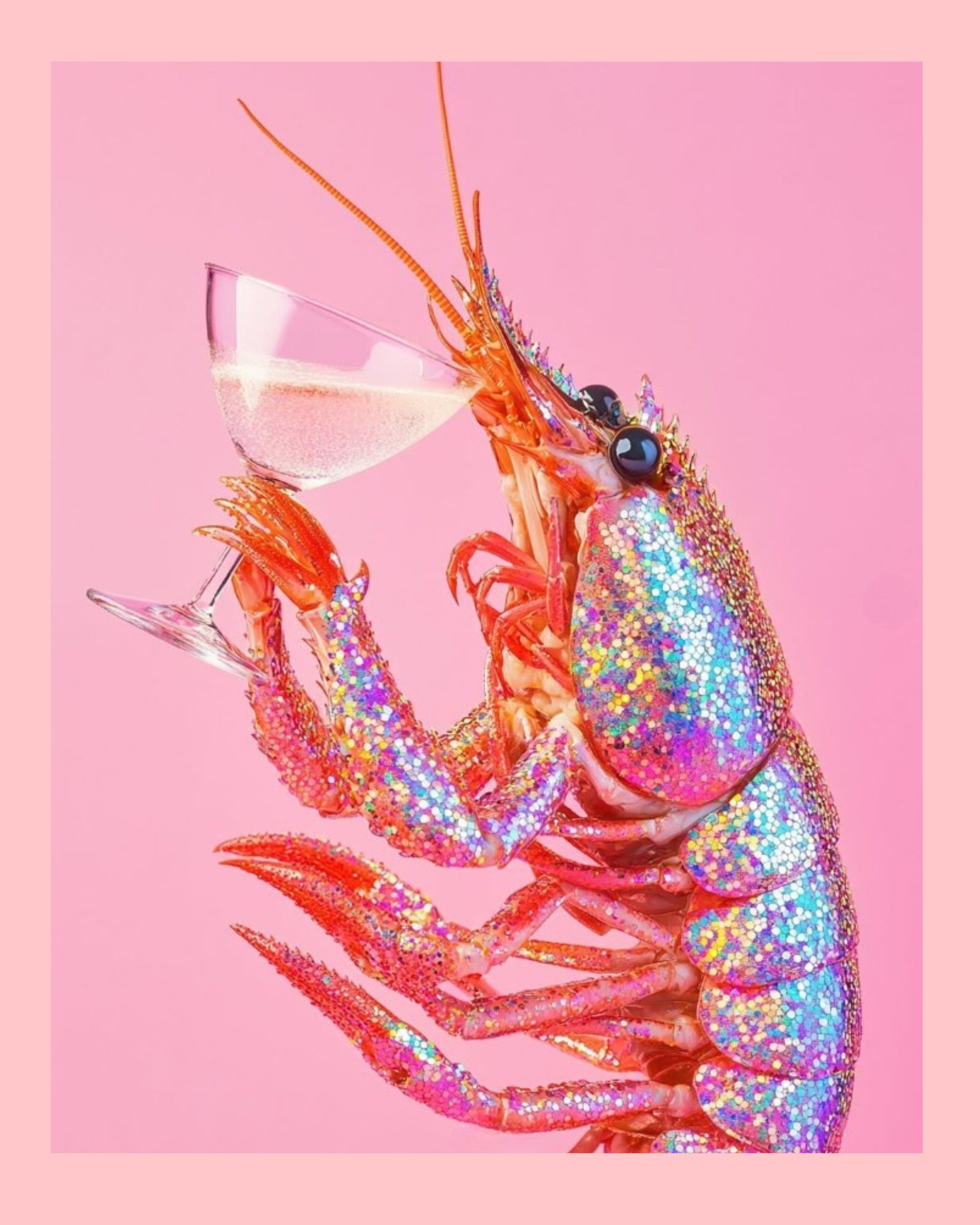 Glitter Shrimp Print-Top 30 Art-Little Fish Co.
