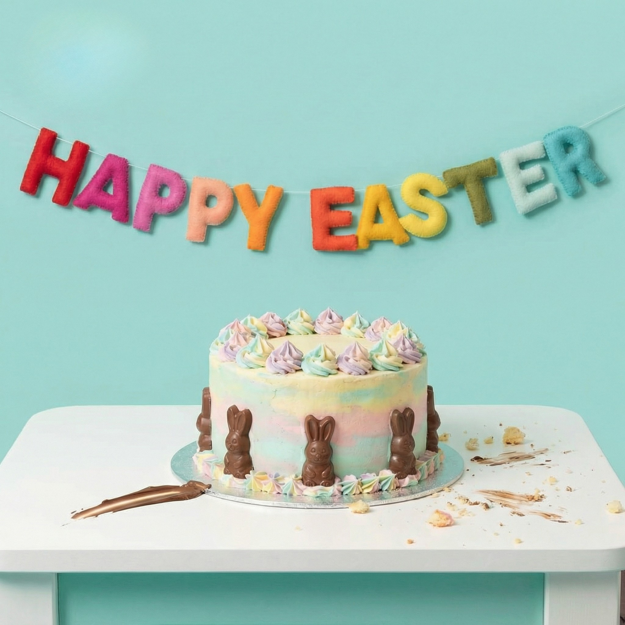 Fair Trade Happy Easter Garland - Colours assorted-Little Fish Co.