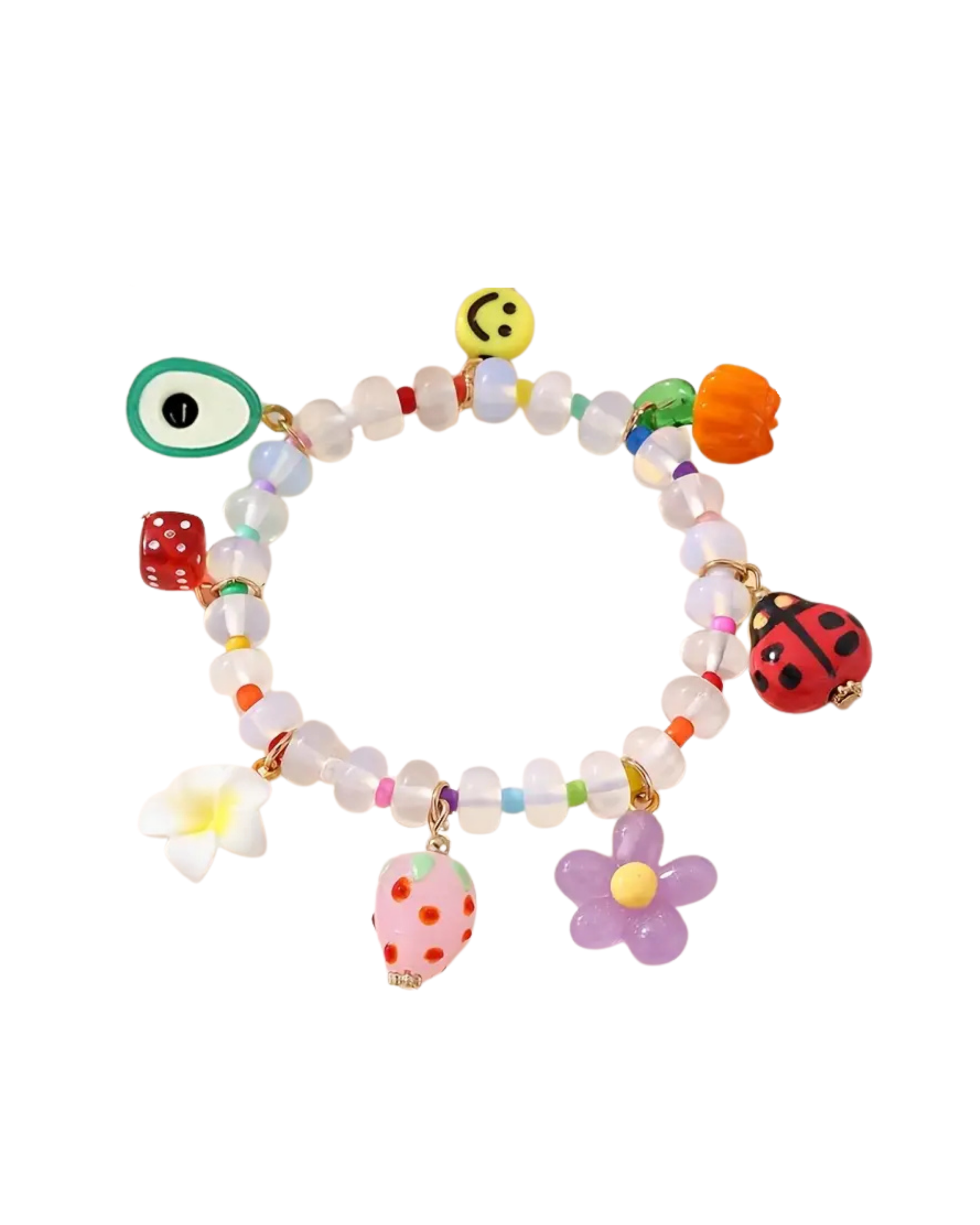 The " Charmer" Glass beaded charm bracelet - styles various